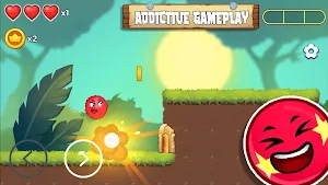 Roller Ball, Red Bounce Ball 5 Jump Ball Adventure Screenshot 0