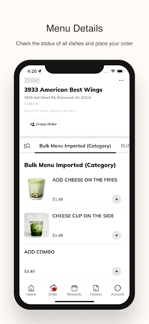 America's Best Wings VA Screenshot 1