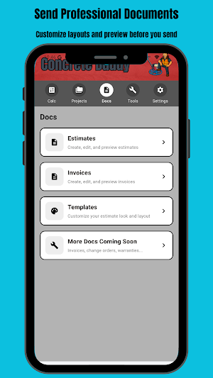 Concrete Buddy: Job Calculator Screenshot 2