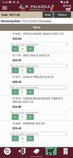 M Palazola Mobile Ordering Screenshot 3