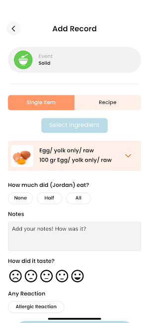 myBabyNUTRI: Start Solid Foods Screenshot 2