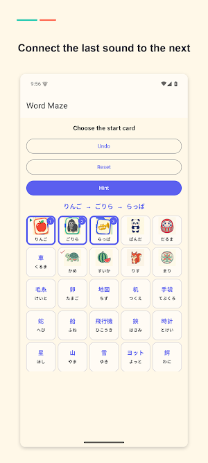 Kana Chain Maze Screenshot 1