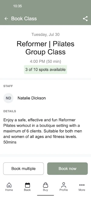 Organic Pilates Screenshot 2