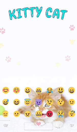 Kitty Cat Animated Keyboard + Live Wallpaper Screenshot 3