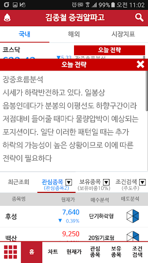 김종철 증권알파고(인공지능 차트) Screenshot 2
