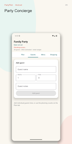 PartyPilot Screenshot 1