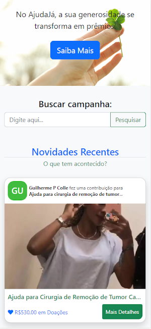 AjudaJá - Sua Vaquinha em 2min Screenshot 0