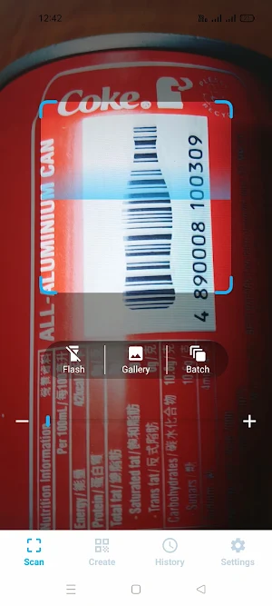 QR Code scanner - SuperScan300 Screenshot 1