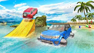 Water Surfer Jeep Cars Race on Miami Beach Screenshot 3