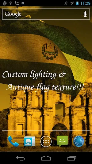El Salvador Flag Live Wallpaper Screenshot 3