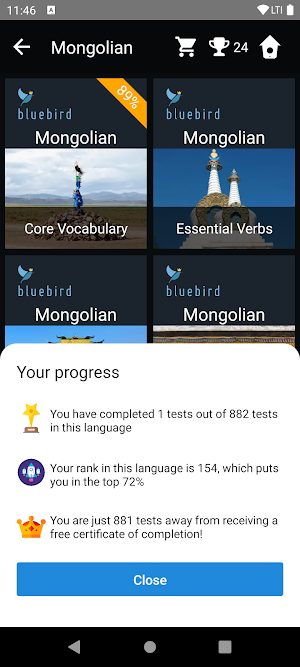 Mongolian Language Tests Screenshot 2