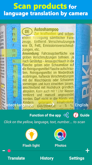 Language Translator - Translate directly Camera Screenshot 1