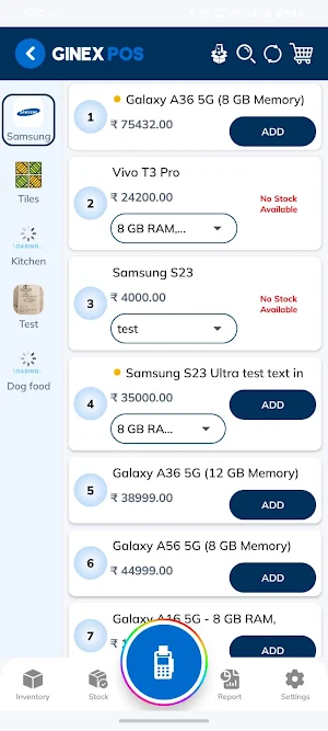 Ginex Flower Shop POS Screenshot 2