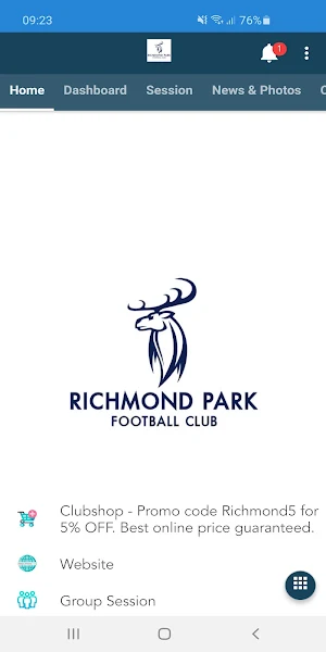 Richmond Park Football Club Screenshot 1