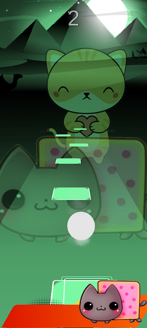 Nyan Kawaii Meow Tiles Hop Screenshot 1