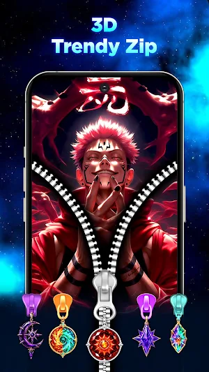 Zipper Lockscreen: Magic Theme Screenshot 2