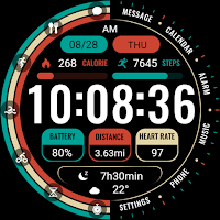 Flat Numbers Widget ZKin Watch