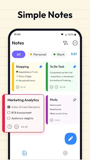 Notes: Notebook & Reminders Screenshot 1