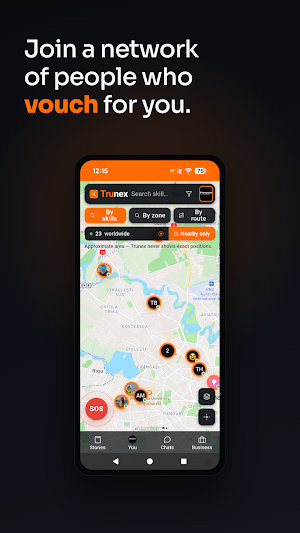 Trunex: Trusted People Nearby Screenshot 0