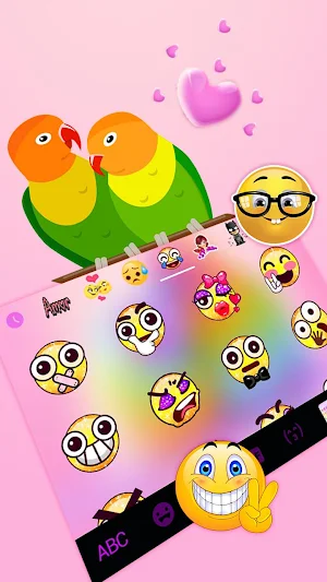 Love Parrots Keyboard Theme Screenshot 3