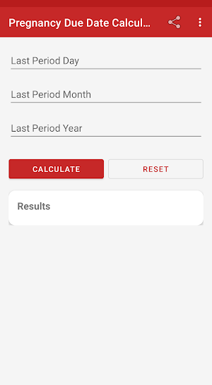 Pregnancy Due Date Calculator Screenshot 0