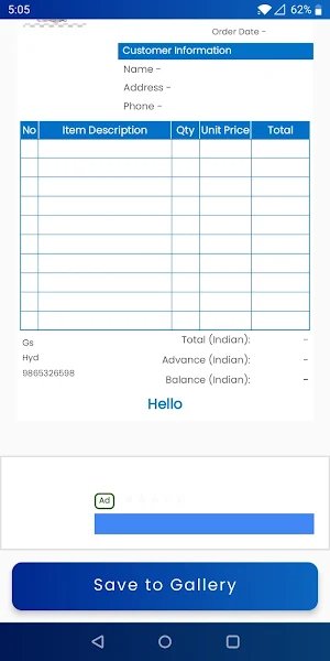 Invoice Generator Screenshot 0