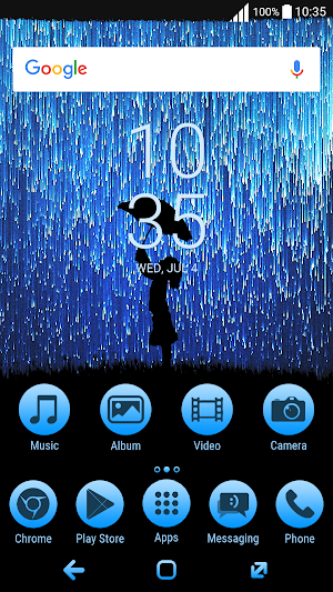 Girl in the neon rain | Xperia™ Theme Screenshot 0