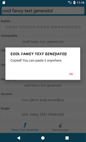 Cool Fonts - Font Generator & Font Changer Screenshot 1