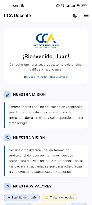 CCA Docente Screenshot 0