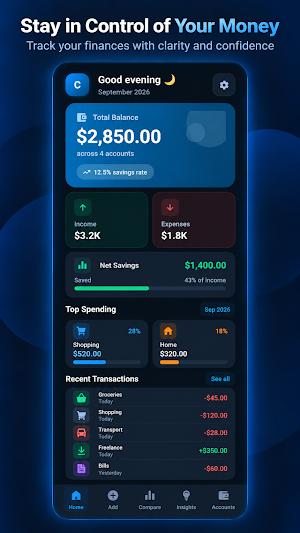 Claros — Expense Tracker Screenshot 0
