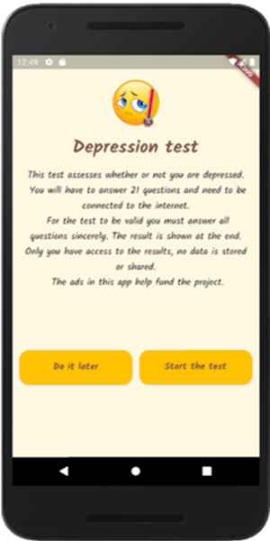 Depression Test Screenshot 0