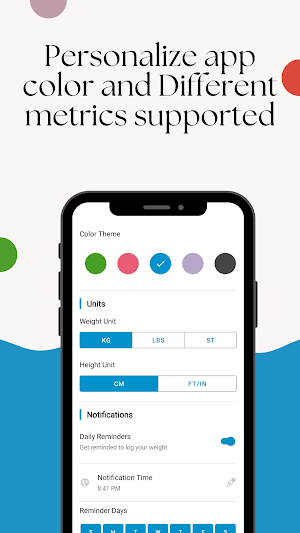 Simple Weight and BMI Tracker Screenshot 3