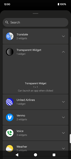 Transparent Widget Screenshot 0
