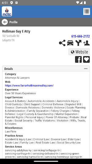 NCTC Online Business Directory Screenshot 3