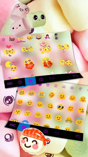 Sweet Marshmallow Keyboard Theme Screenshot 2