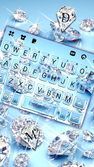 Glitter Lux Diamond Keyboard Background Screenshot 1