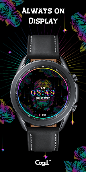 Colorful Skull_Watchface Screenshot 3