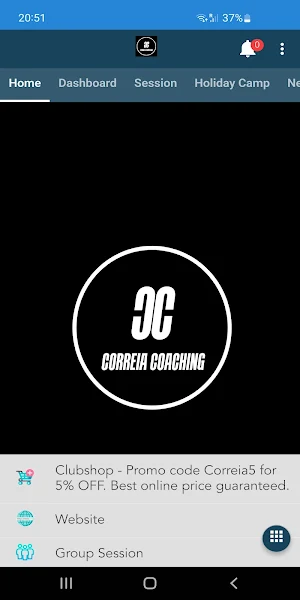 Correia Coaching Screenshot 1