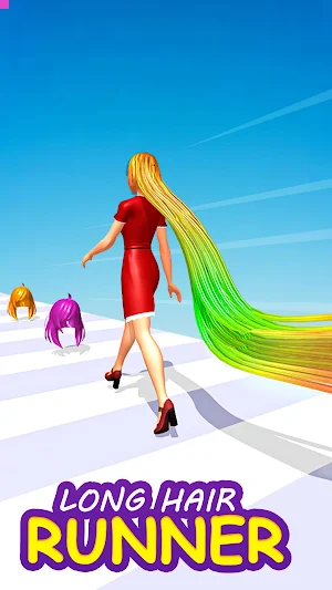 Long Hair Runner Challenge 3D Screenshot 0