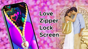 Love Zipper Lock Screen Screenshot 1