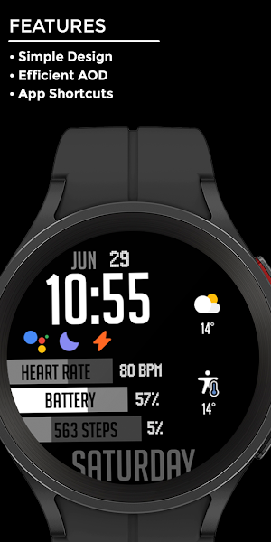 Nighty Digital 30 - watch face Screenshot 1