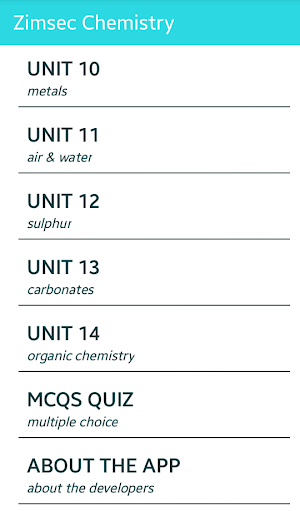 Zimsec Chemistry Revision Screenshot 0