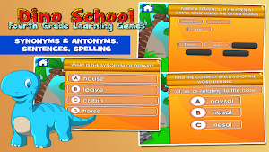 Dino 4th Grade Learning Games Screenshot 2