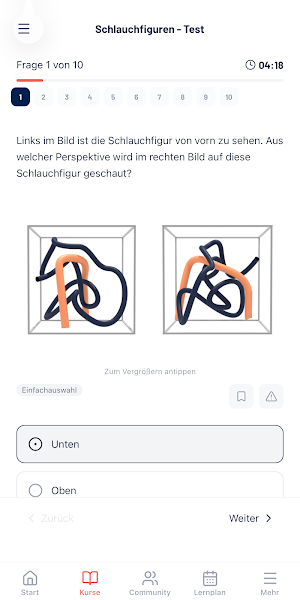 TMS Medizinertest Training Screenshot 2