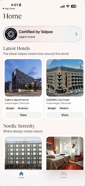Valpas Hotels Screenshot 0
