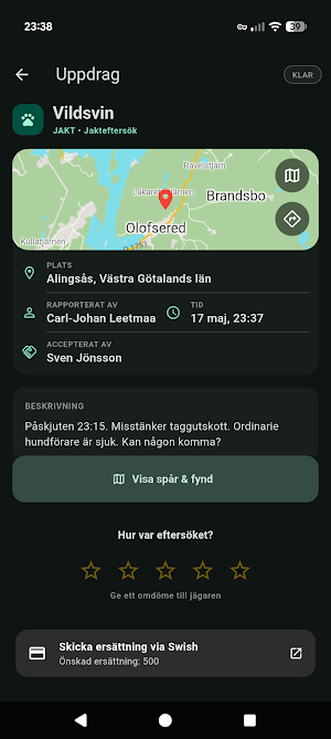 Eftersök Screenshot 2