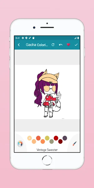 Gacha Neon GL Coloring Book Screenshot 2