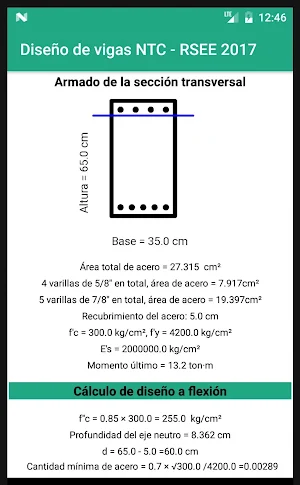 Diseño de vigas NTC - RSEE 2017 Screenshot 1