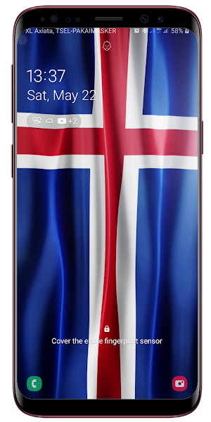 Iceland Flag Live Wallpaper Screenshot 3