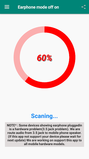 Earphone mode off Screenshot 1